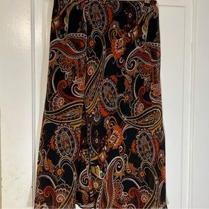Vintage, patterned midi skirt